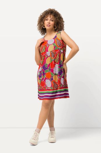 Plus size veliki brojevi Haljina bez rukava opuštenog A kroja za punije