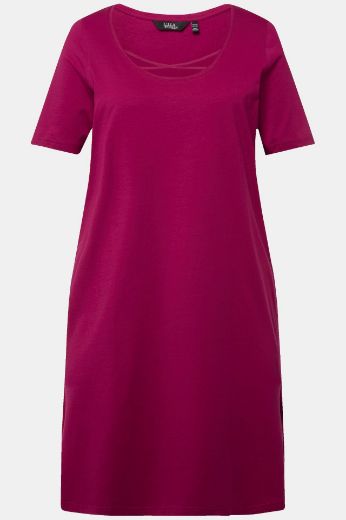 Plus size veliki brojevi Haljina kratkih rukava A kroja za punije