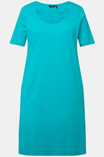 Plus size veliki brojevi Haljina kratkih rukava A kroja za punije