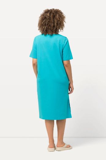 Plus size veliki brojevi Haljina kratkih rukava A kroja za punije