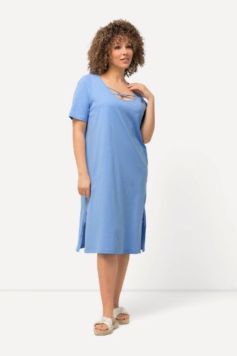 Plus size veliki brojevi Haljina kratkih rukava A kroja za punije