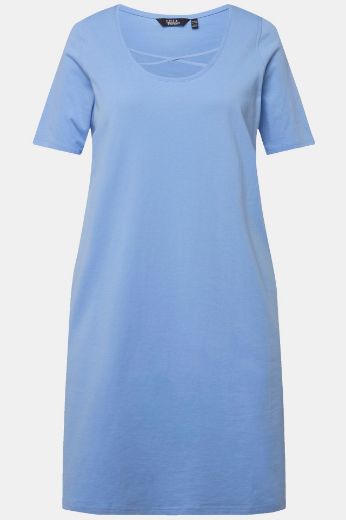 Plus size veliki brojevi Haljina kratkih rukava A kroja za punije