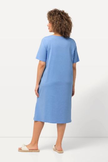 Plus size veliki brojevi Haljina kratkih rukava A kroja za punije