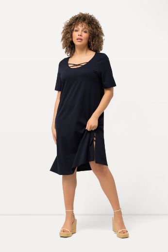 Plus size veliki brojevi Haljina kratkih rukava A kroja za punije