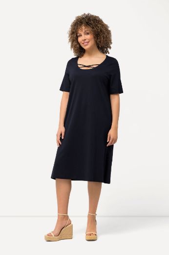 Plus size veliki brojevi Haljina kratkih rukava A kroja za punije