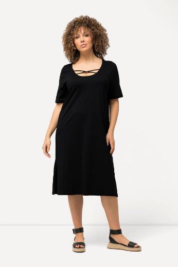 Plus size veliki brojevi Haljina kratkih rukava A kroja za punije