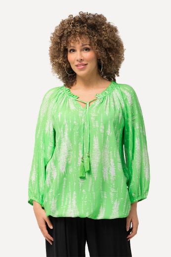 Plus size veliki brojevi Bluza s 3/4 rukavima i elastičnim rubom za punije