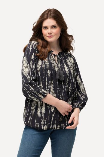 Plus size veliki brojevi Bluza s 3/4 rukavima i elastičnim rubom za punije