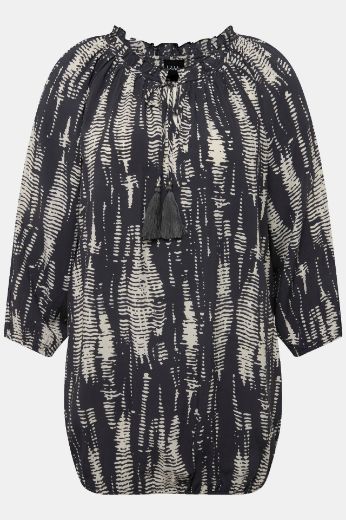 Plus size veliki brojevi Bluza s 3/4 rukavima i elastičnim rubom za punije