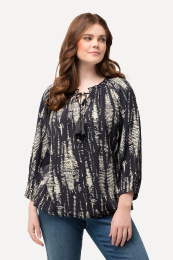 Plus size veliki brojevi Bluza s 3/4 rukavima i elastičnim rubom za punije