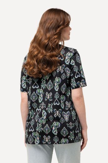 Plus size veliki brojevi Majica kratkih rukava širokog A kroja V izrez za punije