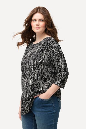 Plus size veliki brojevi Majica s 3/4 rukavima i printom za punije