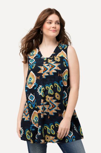 Plus size veliki brojevi Tunika bez rukava i V izrez za punije