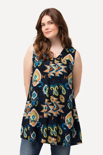 Plus size veliki brojevi Tunika bez rukava i V izrez za punije
