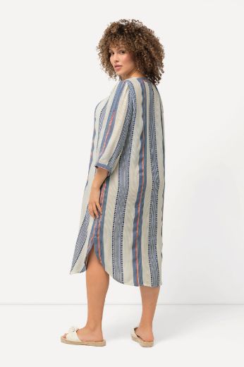 Plus size veliki brojevi Haljina Kaftan s 3/4 rukavima V izrez za punije
