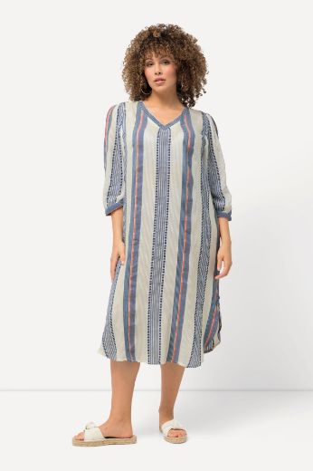 Plus size veliki brojevi Haljina Kaftan s 3/4 rukavima V izrez za punije