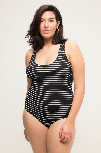 Plus size veliki brojevi Kupaći kostim jednodijelni na pruge za punije