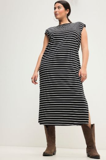 Plus size veliki brojevi Haljina okruglog ovratnika šireg kroja za punije