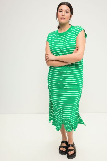 Plus size veliki brojevi Haljina okruglog ovratnika šireg kroja za punije