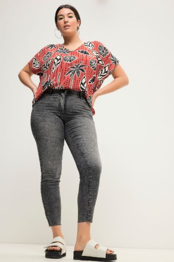 Plus size veliki brojevi Traperice rezanih nogavica uski model za punije