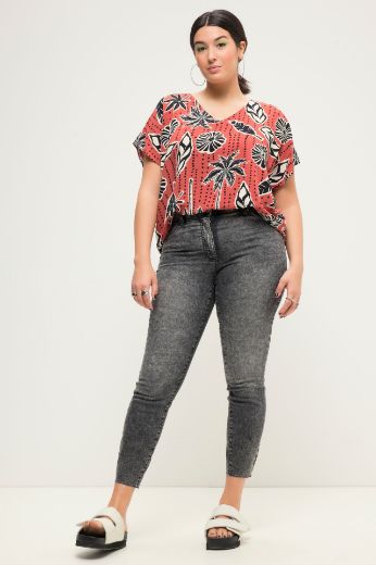 Plus size veliki brojevi Traperice rezanih nogavica uski model za punije