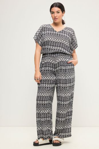 Plus size veliki brojevi Hlače s elastičnim strukom širokih nogavica za punije