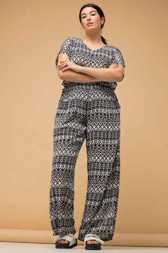 Plus size veliki brojevi Hlače s elastičnim strukom širokih nogavica za punije