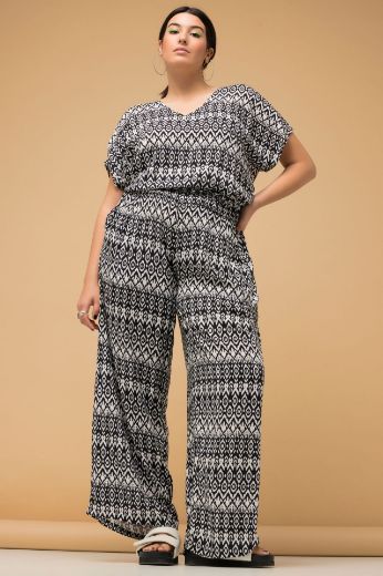 Plus size veliki brojevi Hlače s elastičnim strukom širokih nogavica za punije