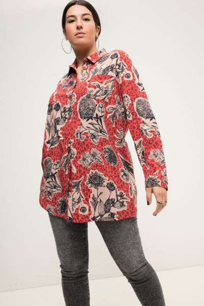 Veliki brojevi Bluza dugih rukava moda za punije