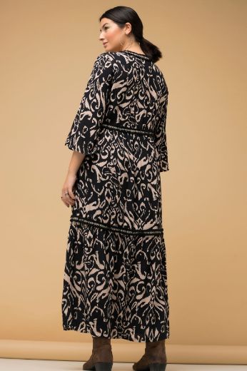 Plus size veliki brojevi Haljina 3/4 rukavi, V-izrez za punije