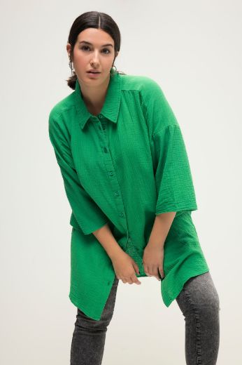 Plus size veliki brojevi Bluza šireg kroja s 3/4 rukavima za punije