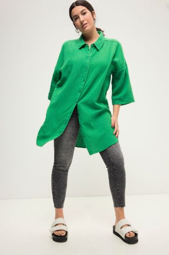 Plus size veliki brojevi Bluza šireg kroja s 3/4 rukavima za punije