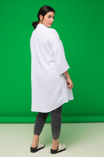 Plus size veliki brojevi Bluza šireg kroja s 3/4 rukavima za punije