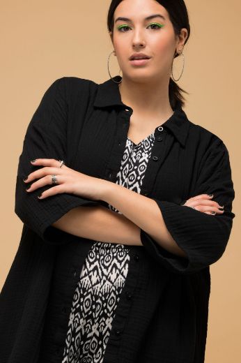 Plus size veliki brojevi Bluza šireg kroja s 3/4 rukavima za punije