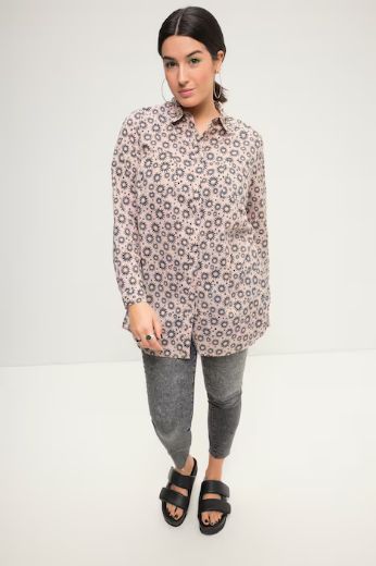 Plus size veliki brojevi Bluza dugih rukava s manžetama za punije