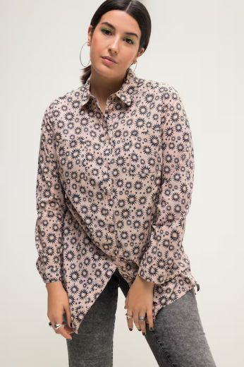 Plus size veliki brojevi Bluza dugih rukava s manžetama za punije