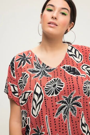Plus size veliki brojevi Bluza s uzorkom palme za punije
