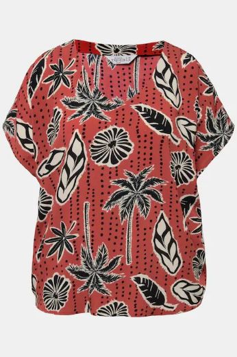 Plus size veliki brojevi Bluza s uzorkom palme za punije