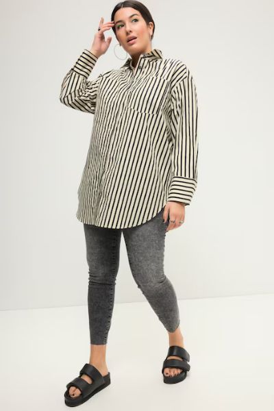 Veliki brojevi Bluza dugih rukava s manžetama moda za punije