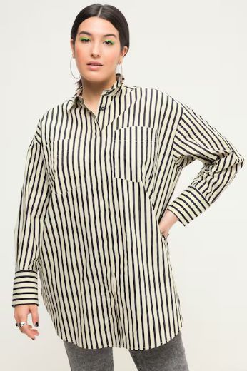 Plus size veliki brojevi Bluza dugih rukava s manžetama za punije