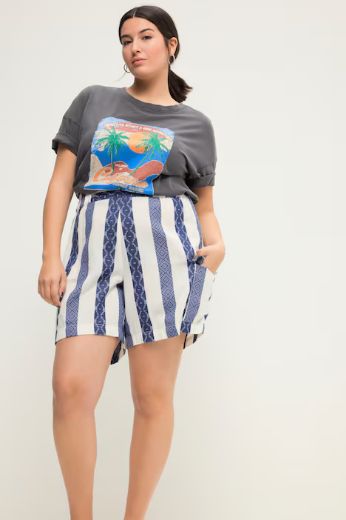 Plus size veliki brojevi Hlače kratke visokog struka za punije