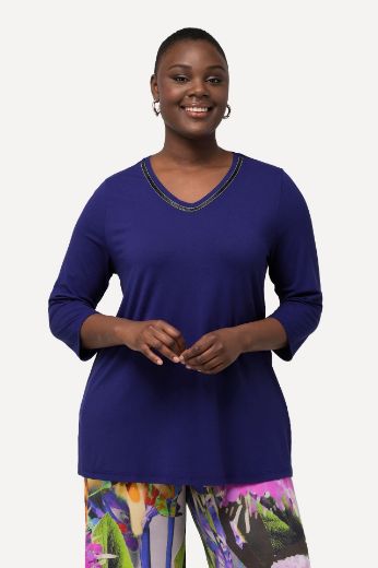Plus size veliki brojevi Majica s dekorativnim ovratnikom za punije