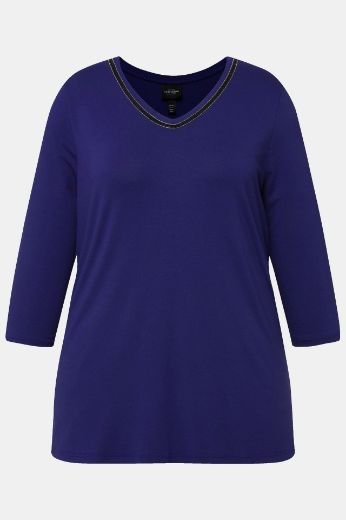 Plus size veliki brojevi Majica s dekorativnim ovratnikom za punije