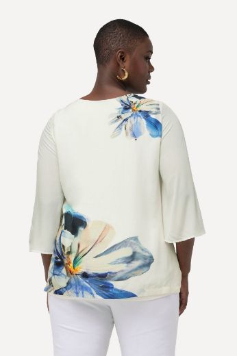 Plus size veliki brojevi Bluza s 3/4 rukavima cvijetnog uzorka za punije