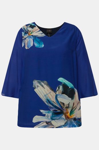Plus size veliki brojevi Bluza s 3/4 rukavima cvijetnog uzorka za punije