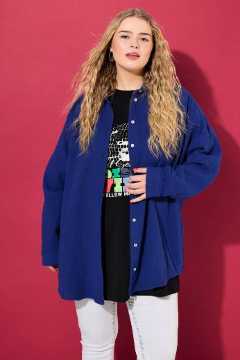 Plus size veliki brojevi Bluza na kopčanje za punije
