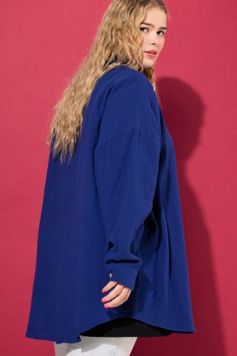 Plus size veliki brojevi Bluza na kopčanje za punije