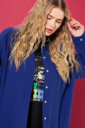 Plus size veliki brojevi Bluza na kopčanje za punije