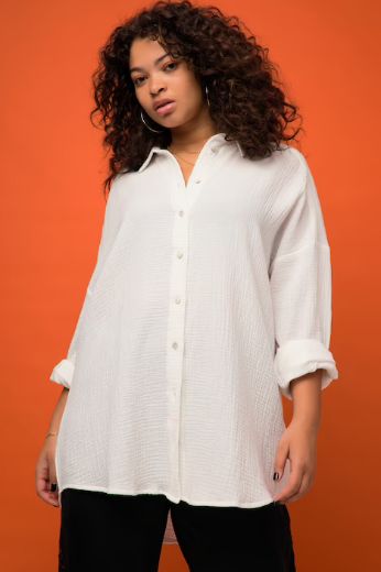 Plus size veliki brojevi Bluza na kopčanje za punije