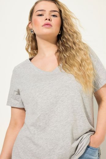 Plus size veliki brojevi Majica V ovratnika za punije